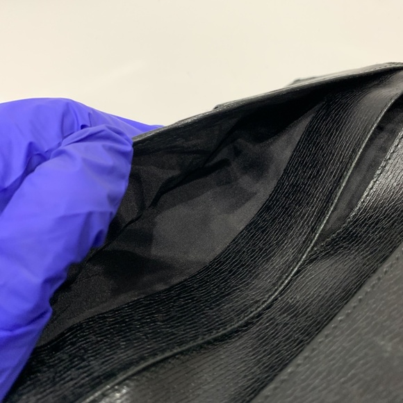 Gucci Black G Metallic Logo Long Wallet Sku#85429 (Gently used, snap loose) - Picture 13 of 15